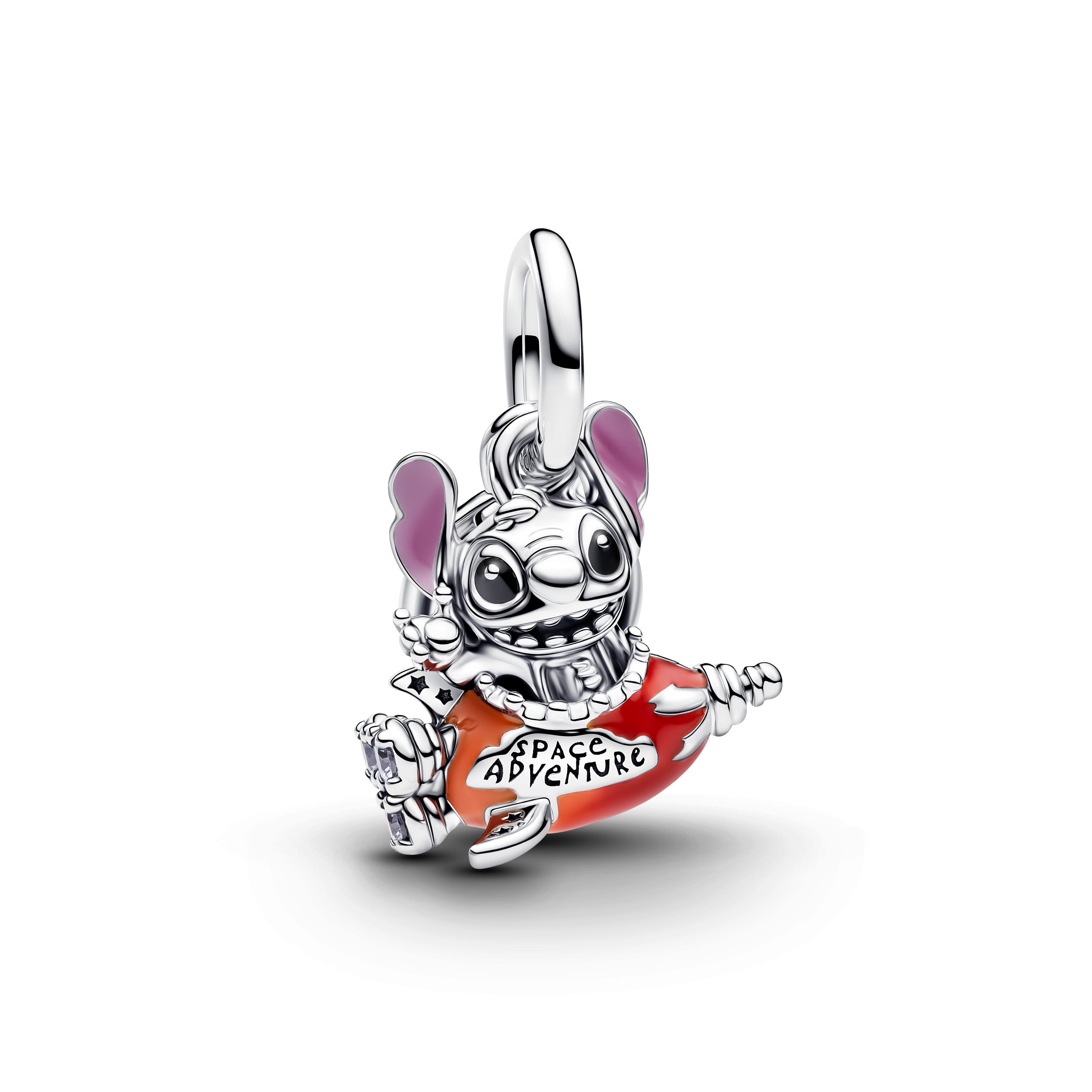 Disney Stitch Rocket Ship Dangle Charm