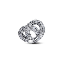Load image into Gallery viewer, Pavé Infinity Knot Heart Charm
