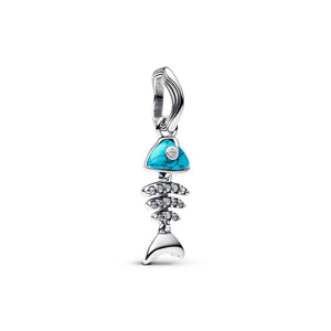 Turquoise-colored Fishbone Dangle Charm