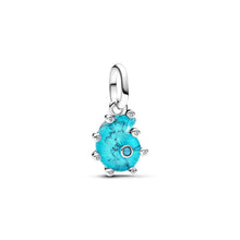 Load image into Gallery viewer, Blue Murano Glass Sea Snail Dangle Charm
