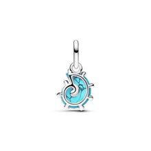 Load image into Gallery viewer, Blue Murano Glass Sea Snail Dangle Charm
