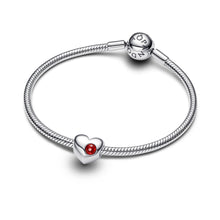 Load image into Gallery viewer, Engravable Red Stone Heart Charm
