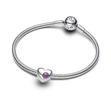 Load image into Gallery viewer, Engravable Purple Stone Heart Charm
