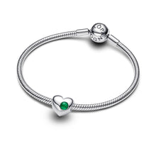 Load image into Gallery viewer, Engravable Green Stone Heart Charm
