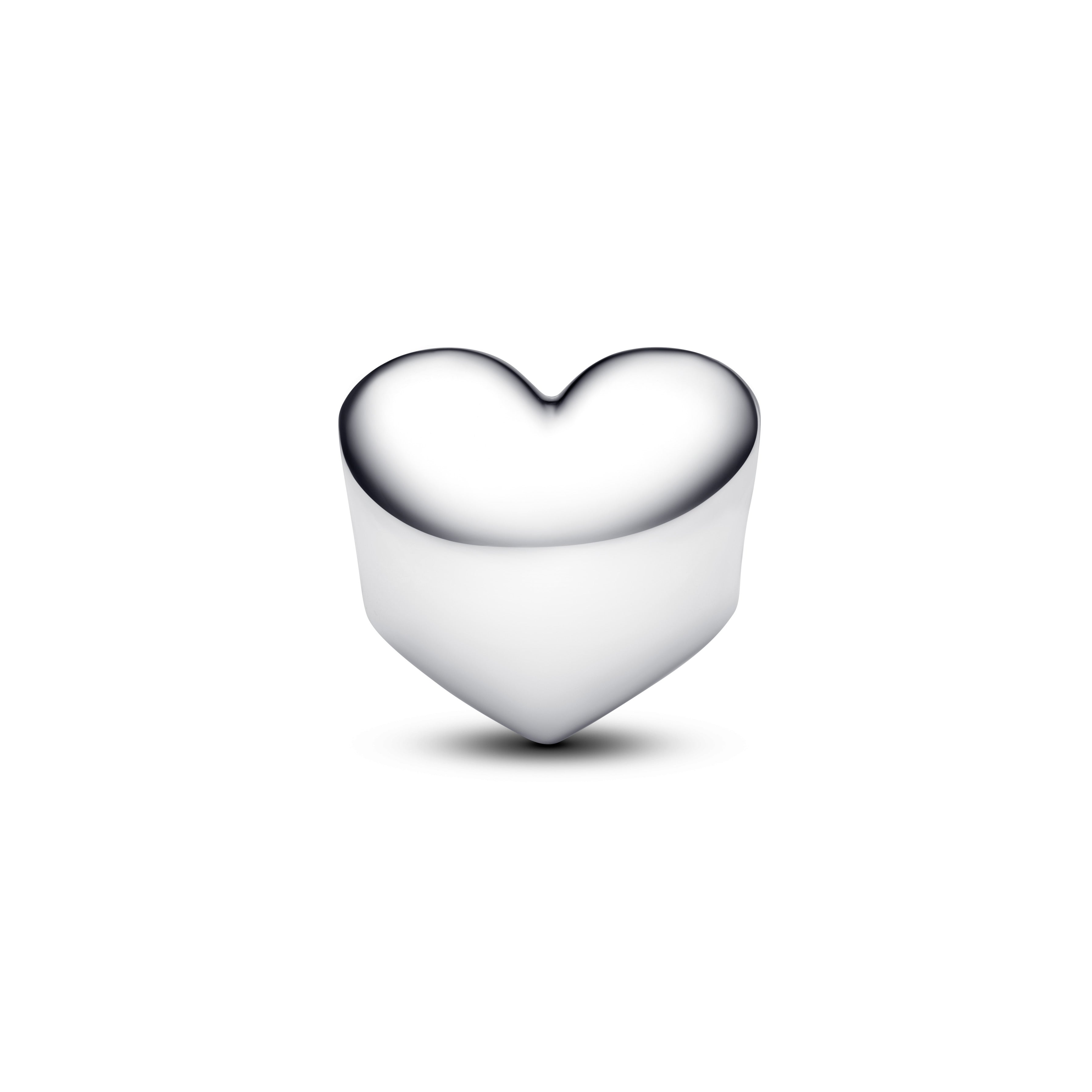 Engravable True Red Stone Heart Charm