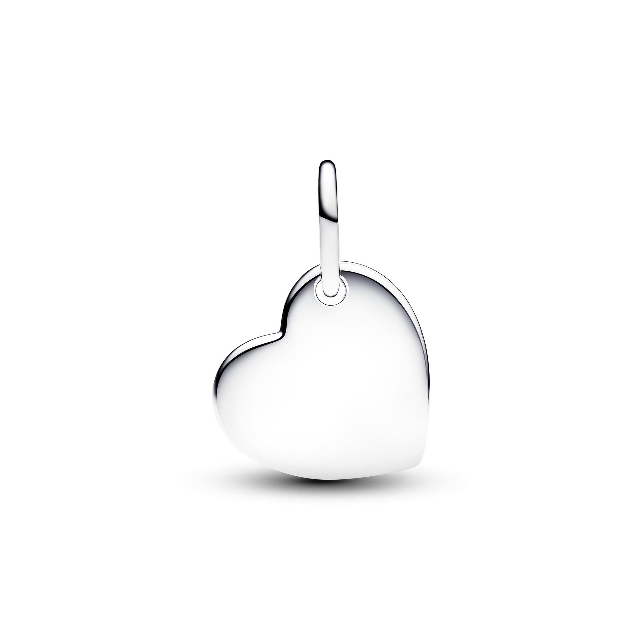 Engravable Heart Red Stone Dangle Charm