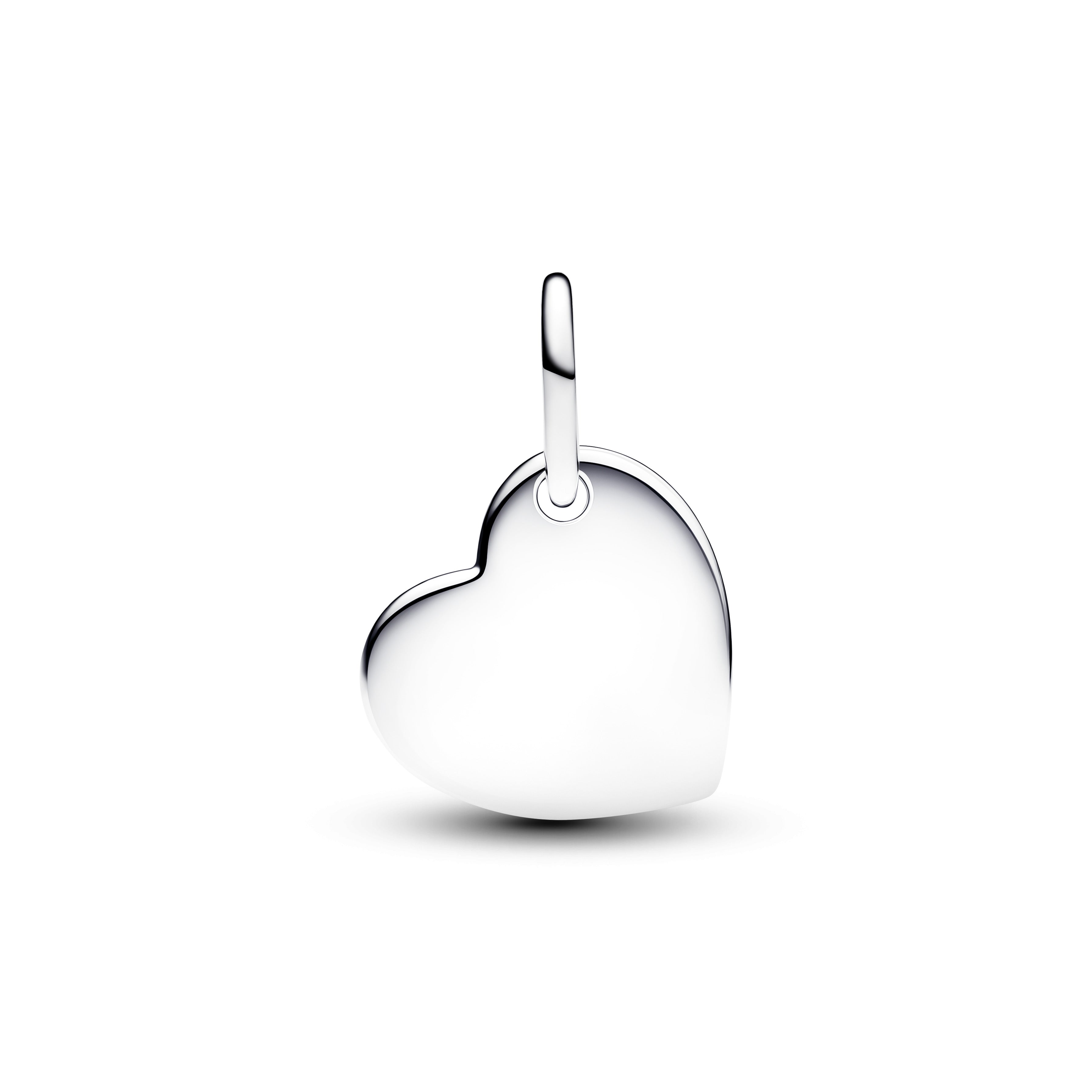 Engravable Heart Aqua Blue Stone Dangle Charm