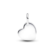 Load image into Gallery viewer, April Engravable Heart Clear Stone Dangle Charm
