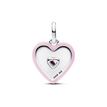 Load image into Gallery viewer, Radiating Pink Heart Medallion Charm
