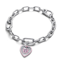 Load image into Gallery viewer, Radiating Pink Heart Medallion Charm
