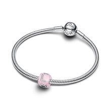 Load image into Gallery viewer, Pink Murano Glass Love Cube Charm
