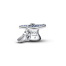 Load image into Gallery viewer, Sparkling Blue 2026 Graduation Cap Charm
