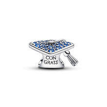 Load image into Gallery viewer, Sparkling Blue 2026 Graduation Cap Charm
