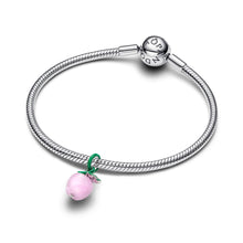 Load image into Gallery viewer, Murano Pink Apple Charm
