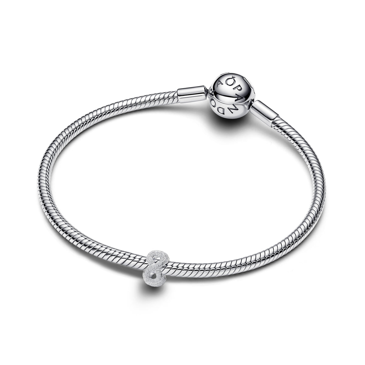 Textured Infinity Symbol Mini Charm