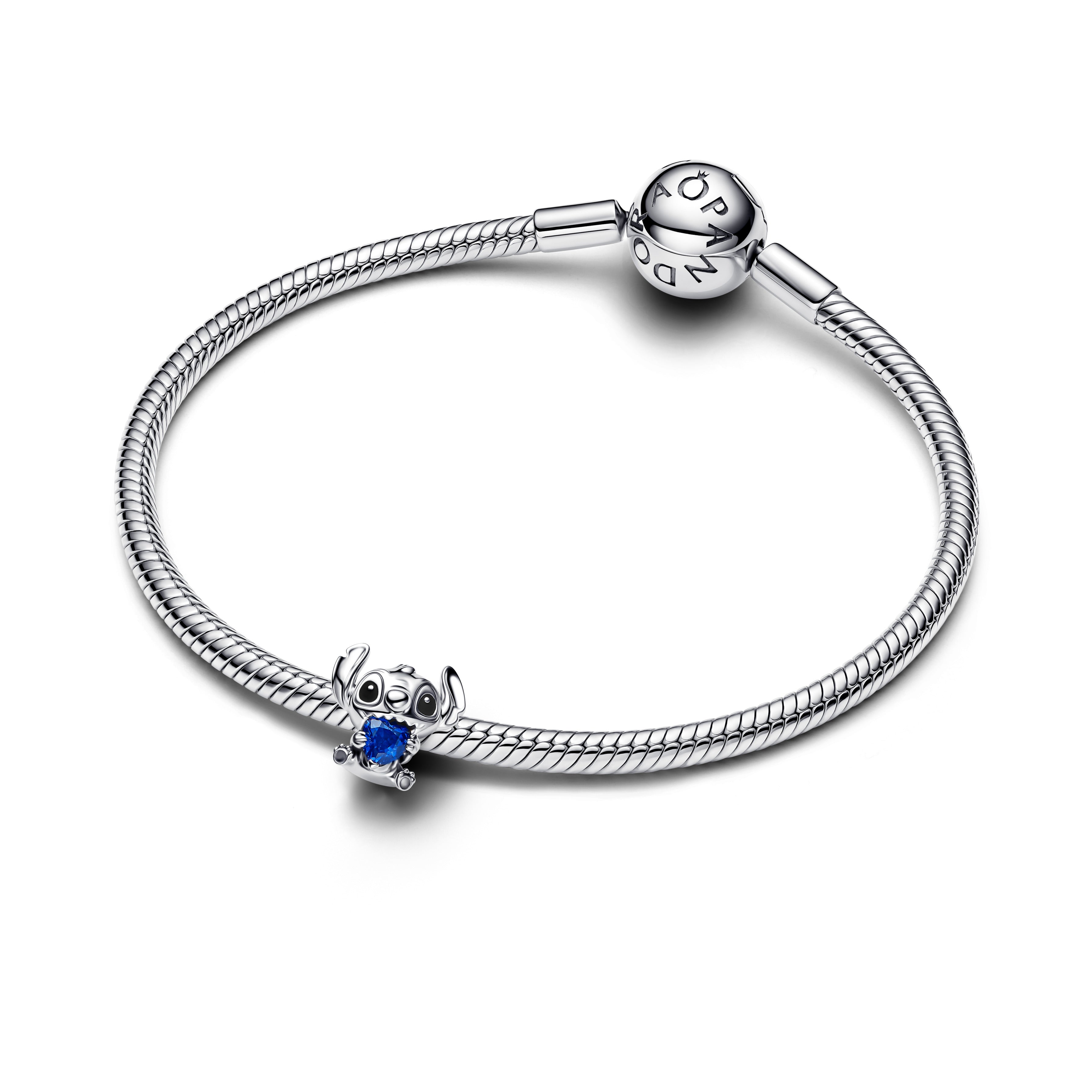 Disney Stitch Blue Heart Charm