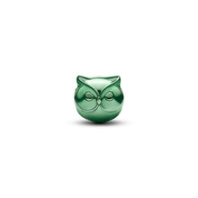 Load image into Gallery viewer, Green Owl Mini Charm

