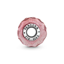 Load image into Gallery viewer, Wavy Fancy Pink Murano Glass Charm
