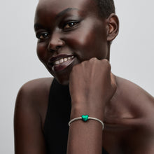 Load image into Gallery viewer, Metallic Green Heart Charm
