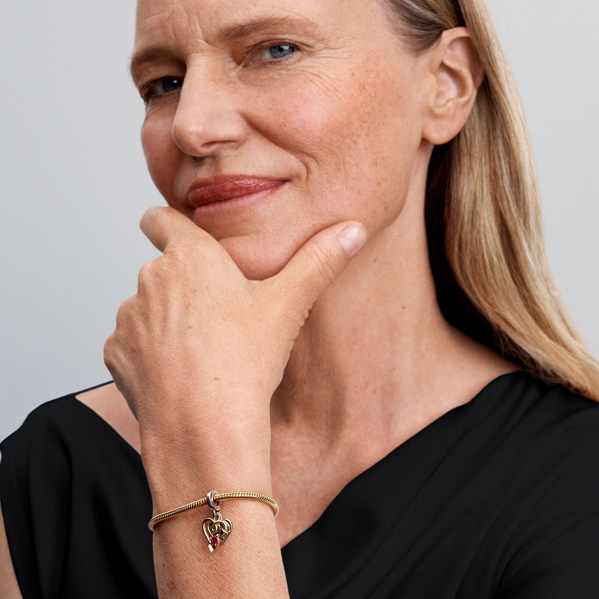 Engravable Heart & Arrow Double Dangle Charm