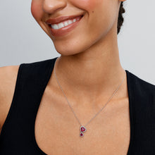 Load image into Gallery viewer, Red Halo Hearts Pendant Necklace
