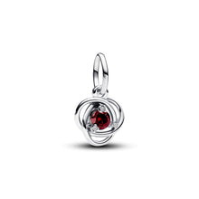 Load image into Gallery viewer, Red Eternity Circle Dangle Charm
