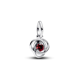 Red Eternity Circle Dangle Charm