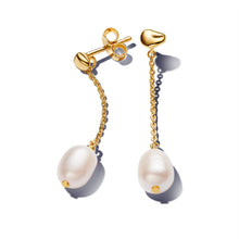 Load image into Gallery viewer, Treated Freshwater Cultured Pearl Drop Earrings
