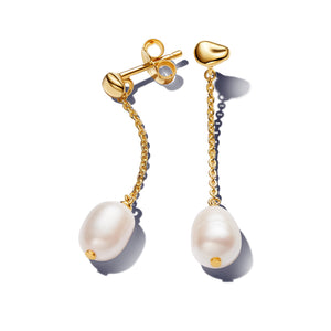 Treated Freshwater Cultured Pearl Drop Earrings