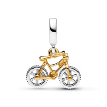 Load image into Gallery viewer, Two-tone Spinning Wheels Bicycle Dangle Charm
