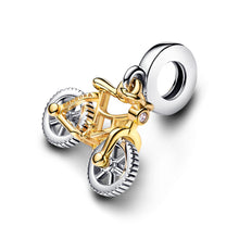 Load image into Gallery viewer, Two-tone Spinning Wheels Bicycle Dangle Charm
