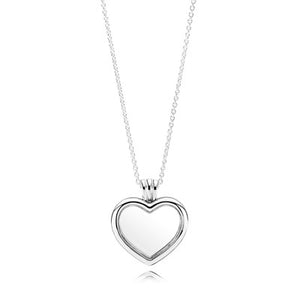 Pandora Sterling Silver Floating Locket PANDORA Heart Locket Necklace