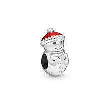 Load image into Gallery viewer, Snowman and Santa Hat Charm
