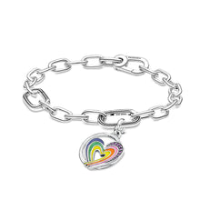 Load image into Gallery viewer, Pandora ME Rainbow Heart Bracelet Styled Set

