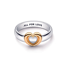 Load image into Gallery viewer, Radiant Two-tone Sliding Heart Ring
