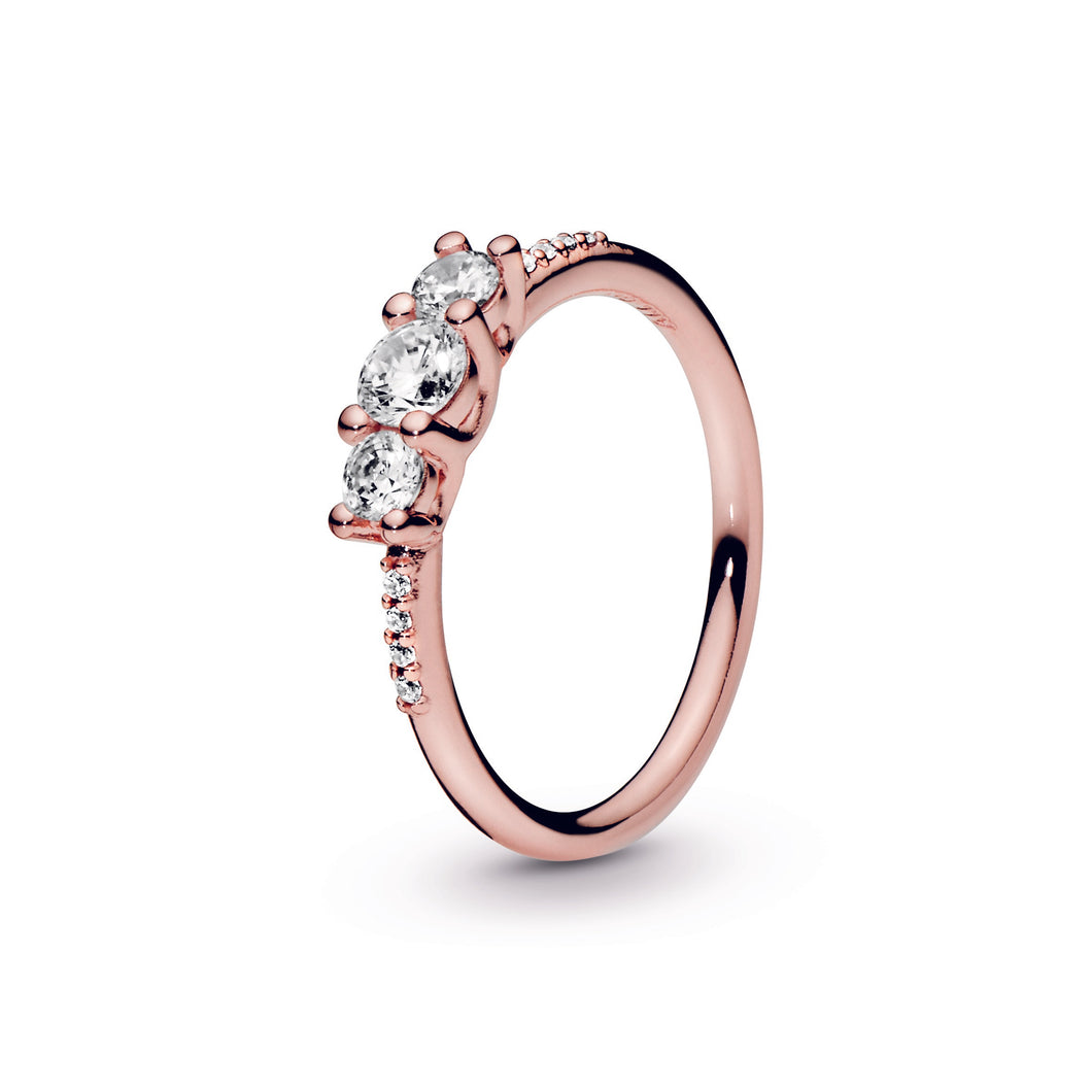 Clear Three-Stone Ring