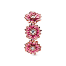 Load image into Gallery viewer, Pink Daisy Flower Trio Ring
