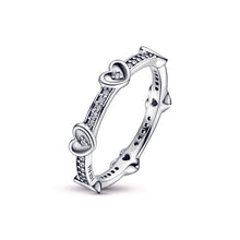 Load image into Gallery viewer, Radiant Sparkling Hearts Ring
