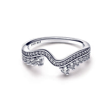 Load image into Gallery viewer, Sparkling Asymmetric Wave Ring
