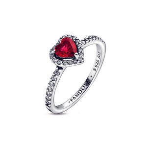 Elevated Red Heart Ring