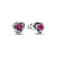 Load image into Gallery viewer, Pink Eternity Circle Stud Earrings
