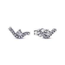 Load image into Gallery viewer, Sparkling Wave Stud Earrings
