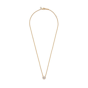 Sparkling Round Halo Pendant Collier Necklace