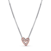 Load image into Gallery viewer, Sparkling Freehand Heart Necklace
