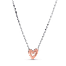 Load image into Gallery viewer, Sparkling Freehand Heart Necklace
