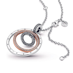 Two-tone Circles Pendant & Necklace
