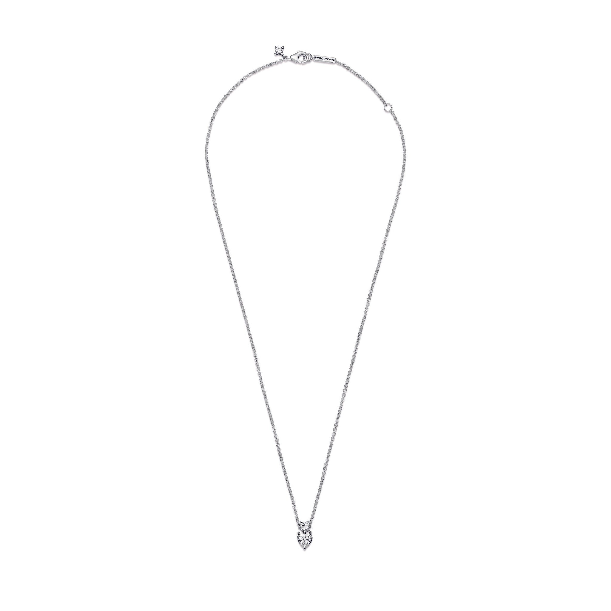 Double heart necklace pandora online