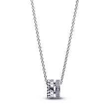 Load image into Gallery viewer, Pandora Signature Logo Pavé &amp; Beads Pendant &amp; Necklace
