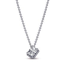 Load image into Gallery viewer, Rectangular Sparkling Halo Collier Necklace
