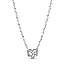 Load image into Gallery viewer, Sparkling Infinity Heart Collier Necklace
